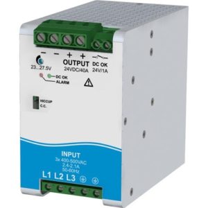 Alimentation Rail Din triphasée, 960W
